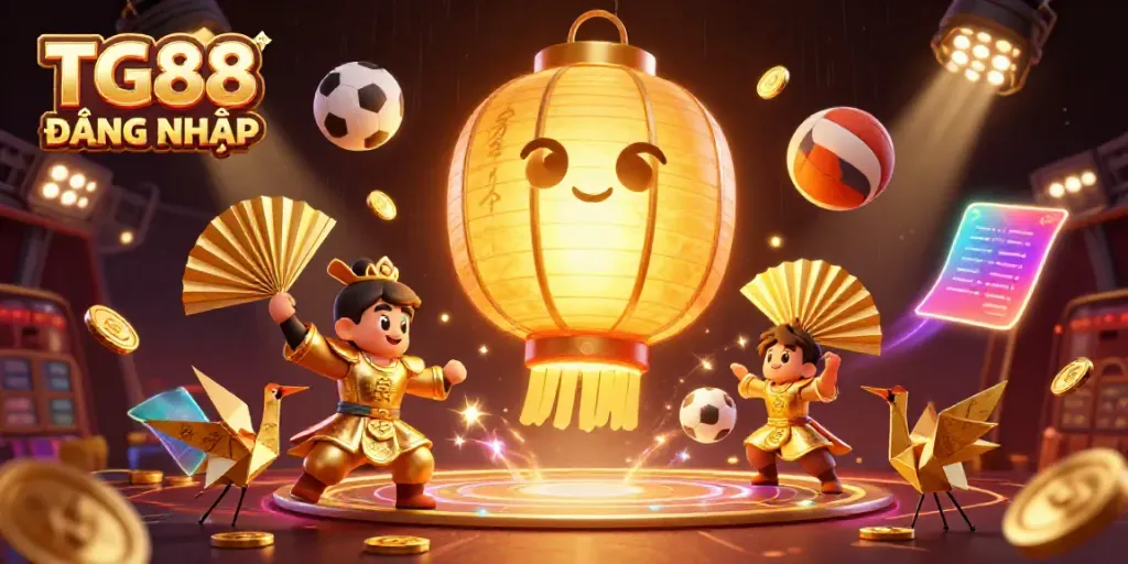 Engage with the exciting world of TG88 ĐĂNG NHẬP amidst vibrant casino elements and characters.
