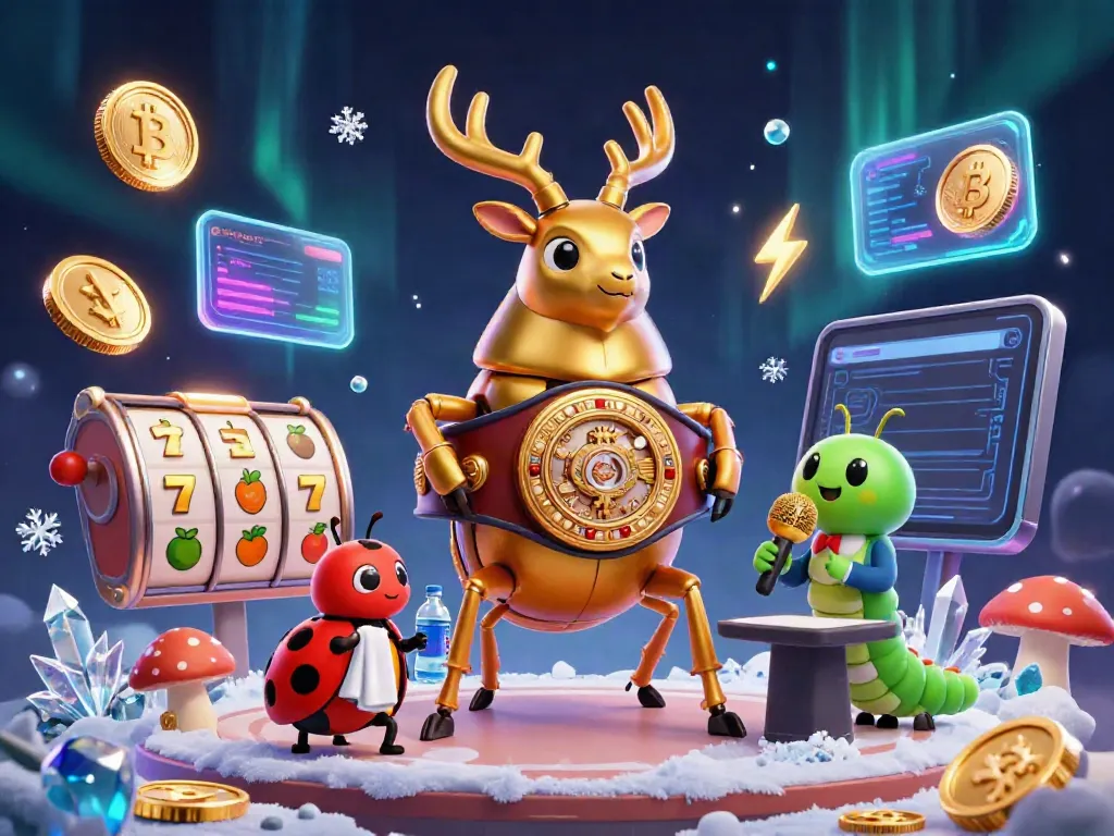 Engage with situs slot gacor as a giant golden stag beetle faces off in a boxing match against thematic slot elements.
