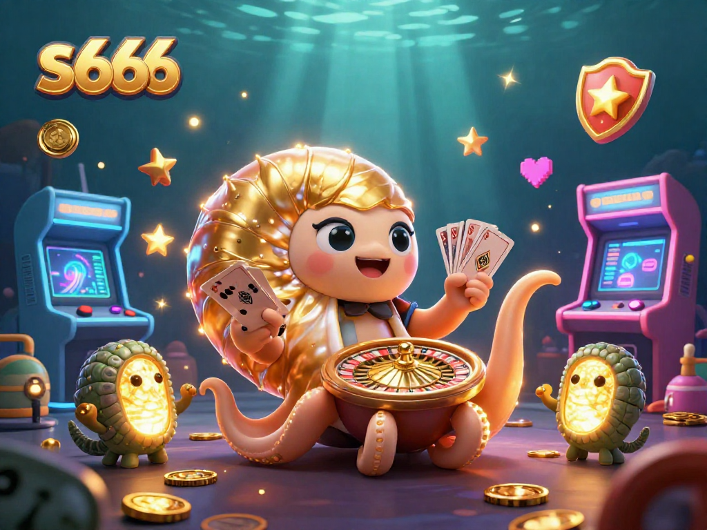 S666 boosts excitement with a vibrant 3D casino illustration featuring an ancient nautilus roulette wheel.