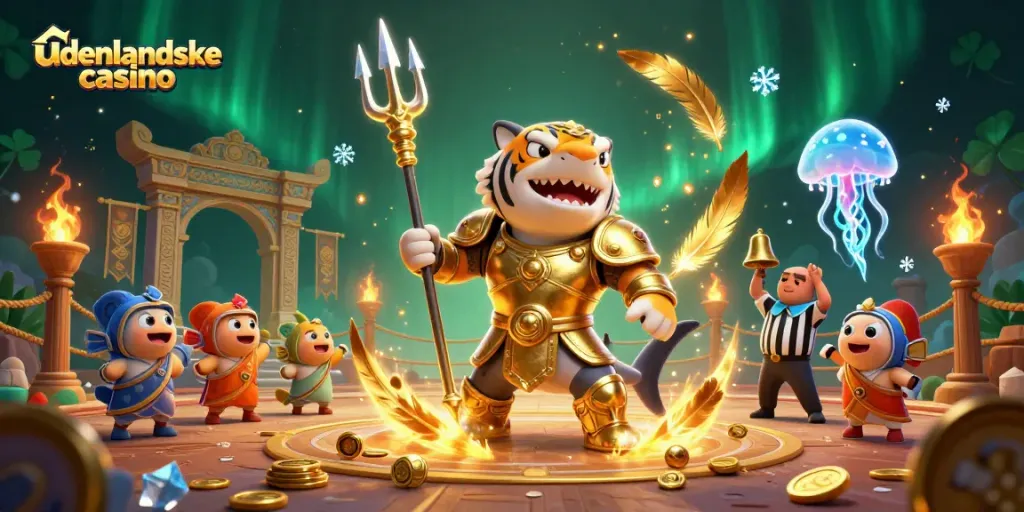 Experience the excitement of udenlandske casino with a dynamic 3D underwater gaming scene.